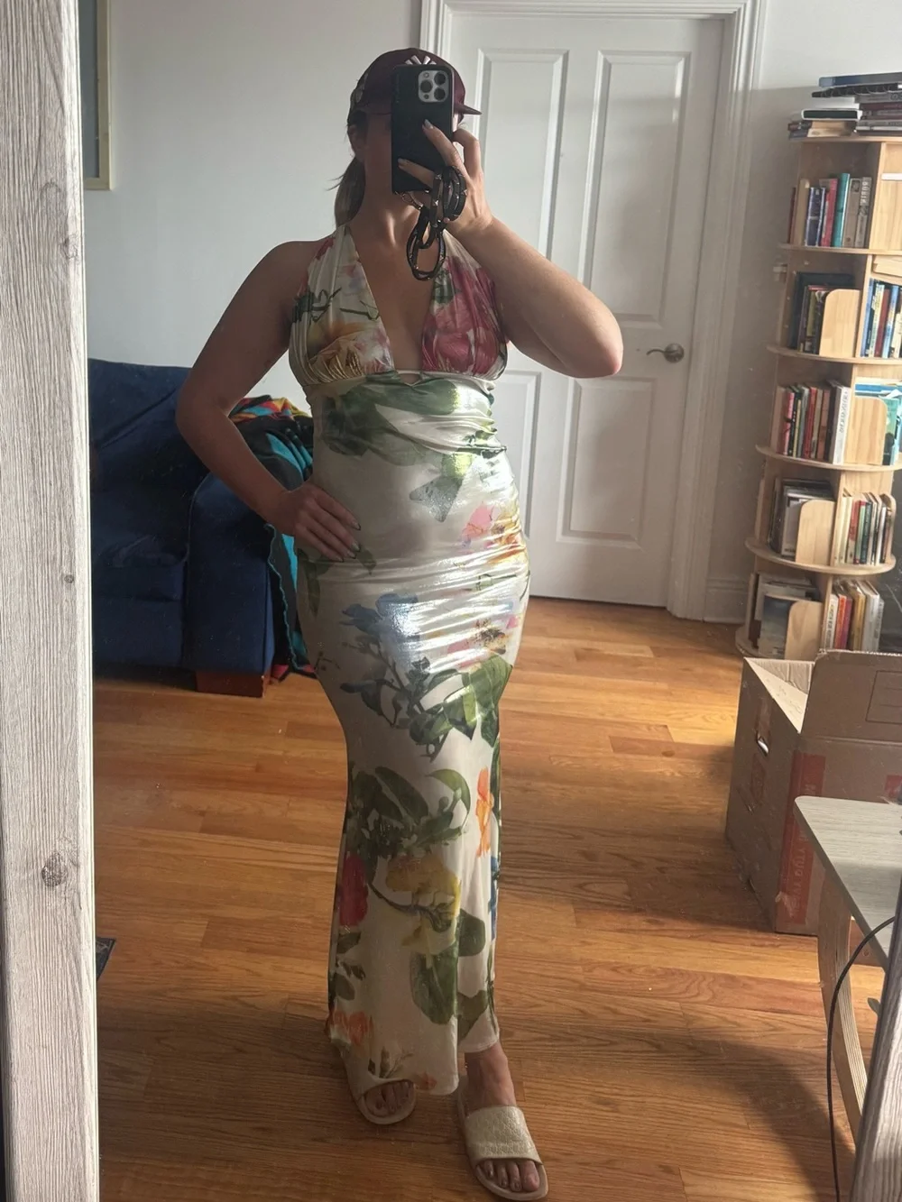 MadRag Floral Halter Maxi Dress floral M/L